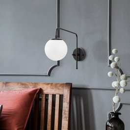 Opviq Lámpara de pared Blanco y Negro